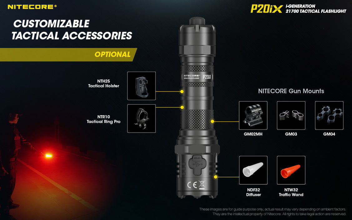 lampe torche tactique nitecore P20ix NTR10