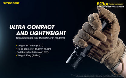 lampe torche tactique nitecore P20ix ultra compacte
