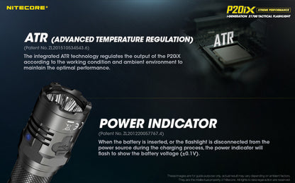 lampe torche tactique rechargeable nitecore P20ix ATR