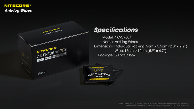 lingettes anti buee antibacteriennes Nitecore CK007 30 pieces 01 10