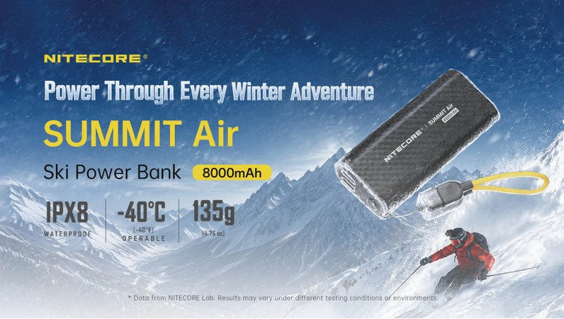 Nitecore SUMMIT Air - Batterie externe 8000 mAh spéciale températures basses