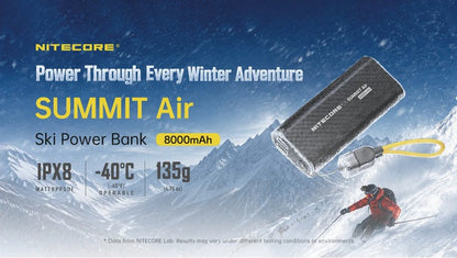Nitecore SUMMIT Air - Batterie externe 8000 mAh spéciale températures basses