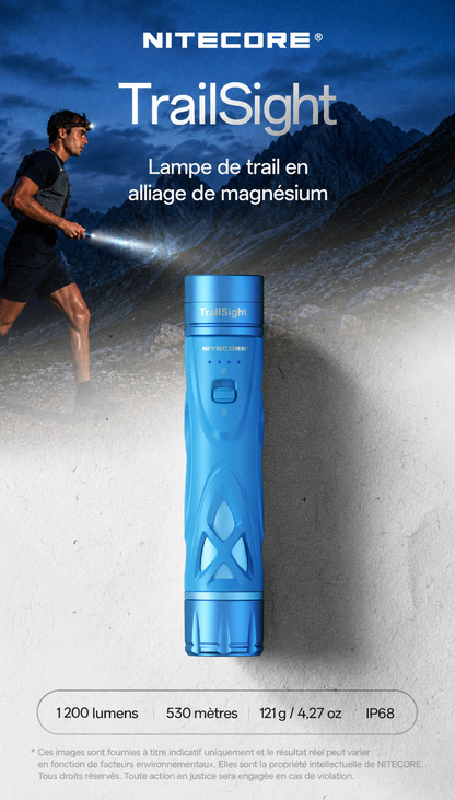 TrailSight - Lampe torche de trail running 1200 lumens