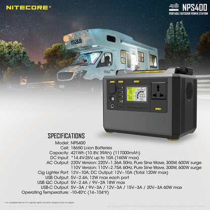 station powerbank batterie nomade Nitecore NPS400 01 46